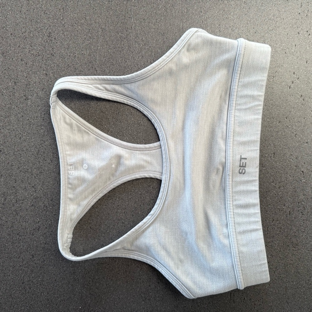 SET Active Light Gray Sports Bra